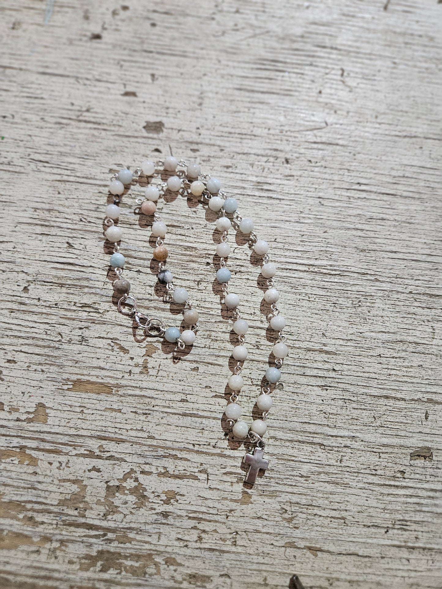 Amazonite Cross Necklace