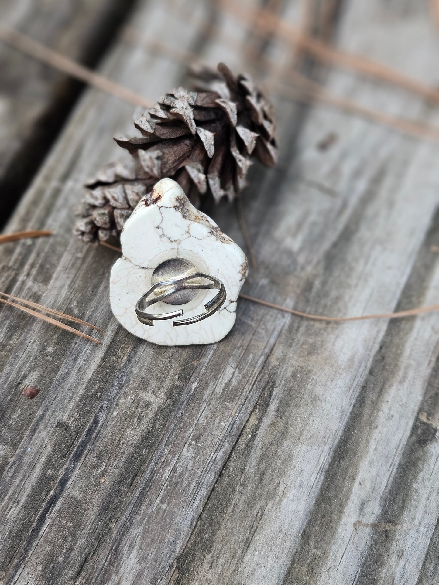 White Magnesite Ring