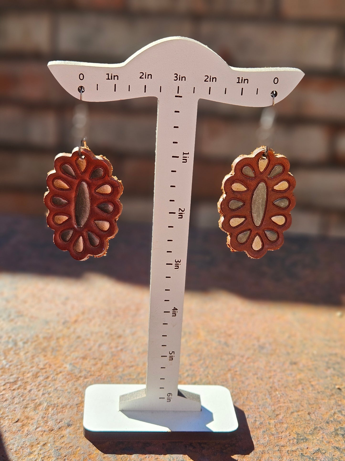 Pewter and Rose-gold Blossom Earrings