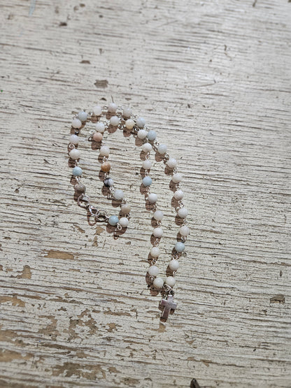 Amazonite Cross Necklace