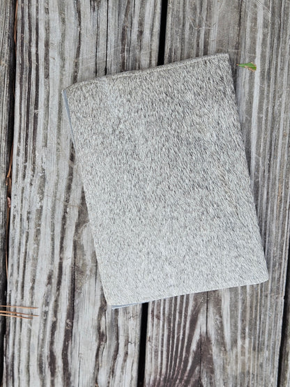 Gray and Brown Cowhide Journal