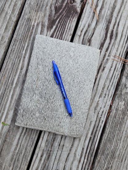 Gray and Brown Cowhide Journal