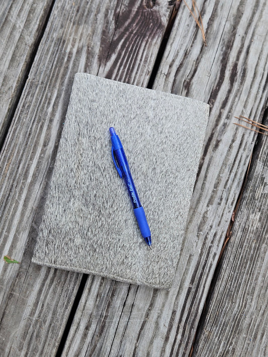 Gray and Brown Cowhide Journal