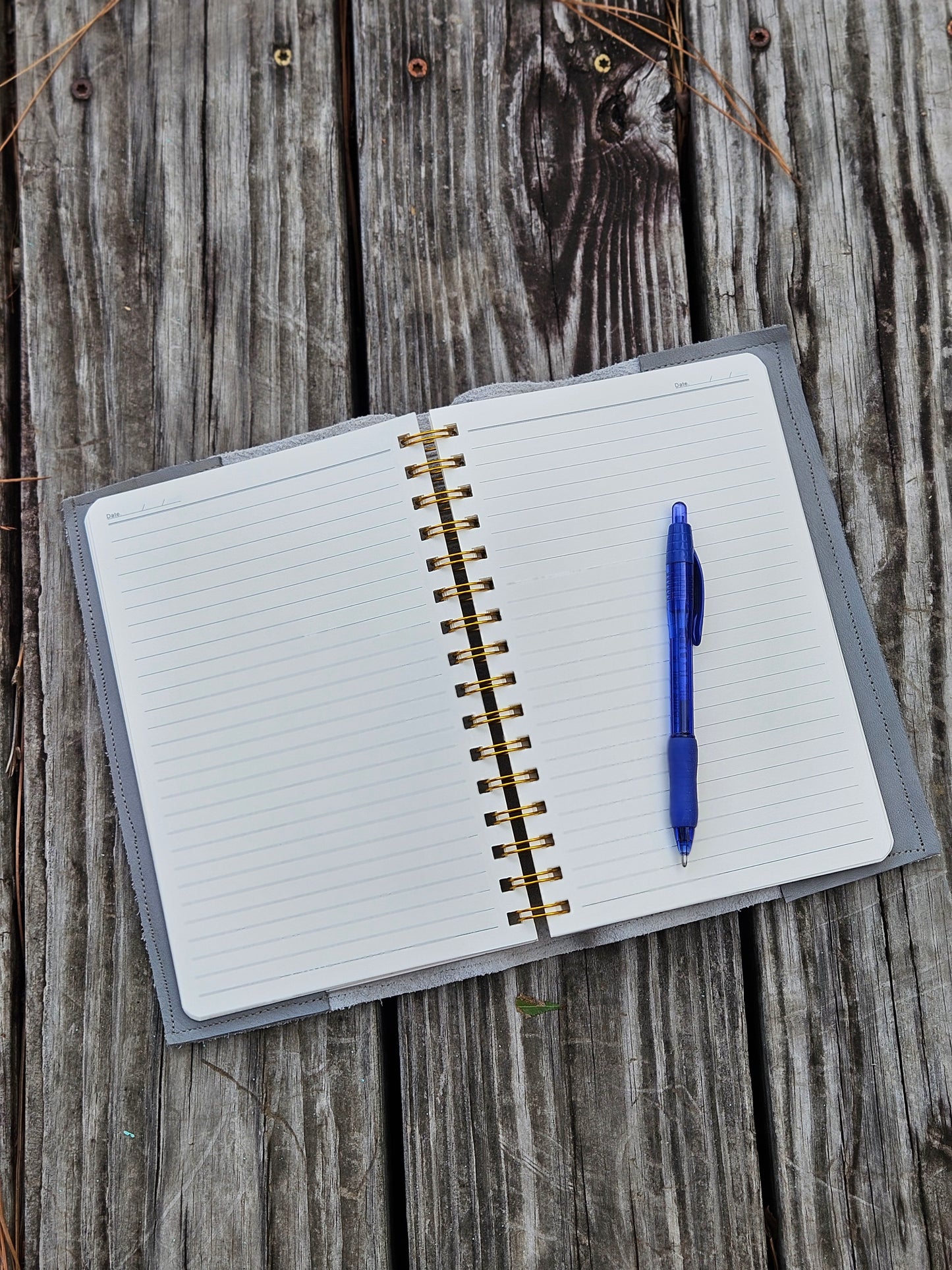 Gray and Brown Cowhide Journal