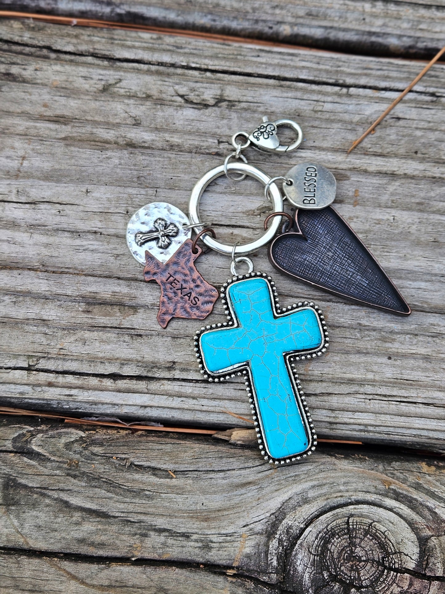 Cluster with Turquoise Cross
