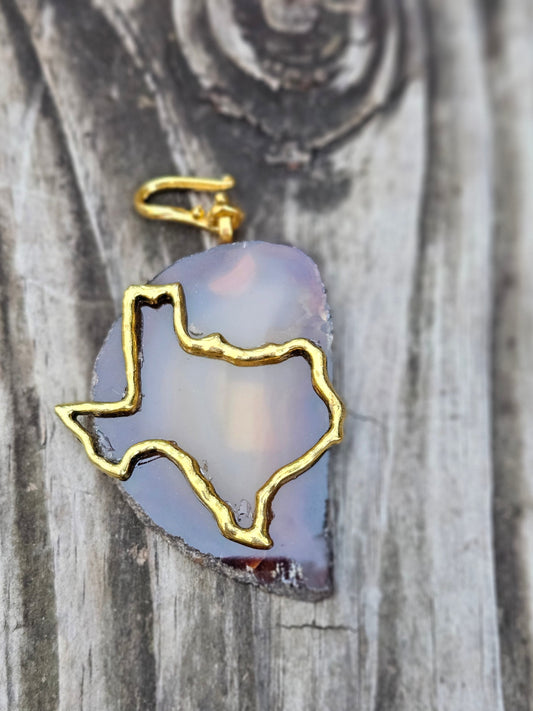 Brown Large Gold Texas Pendant
