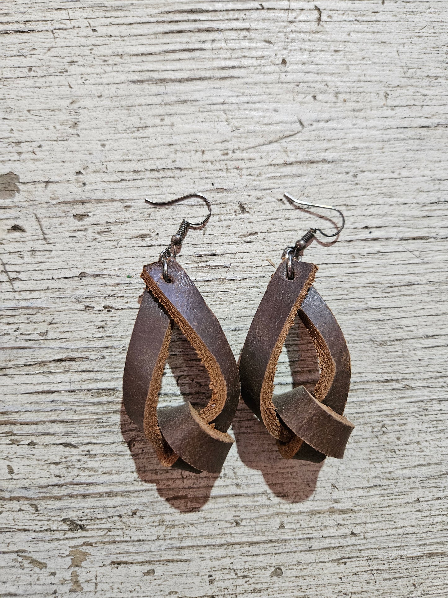 Dark Brown Knot Earrings