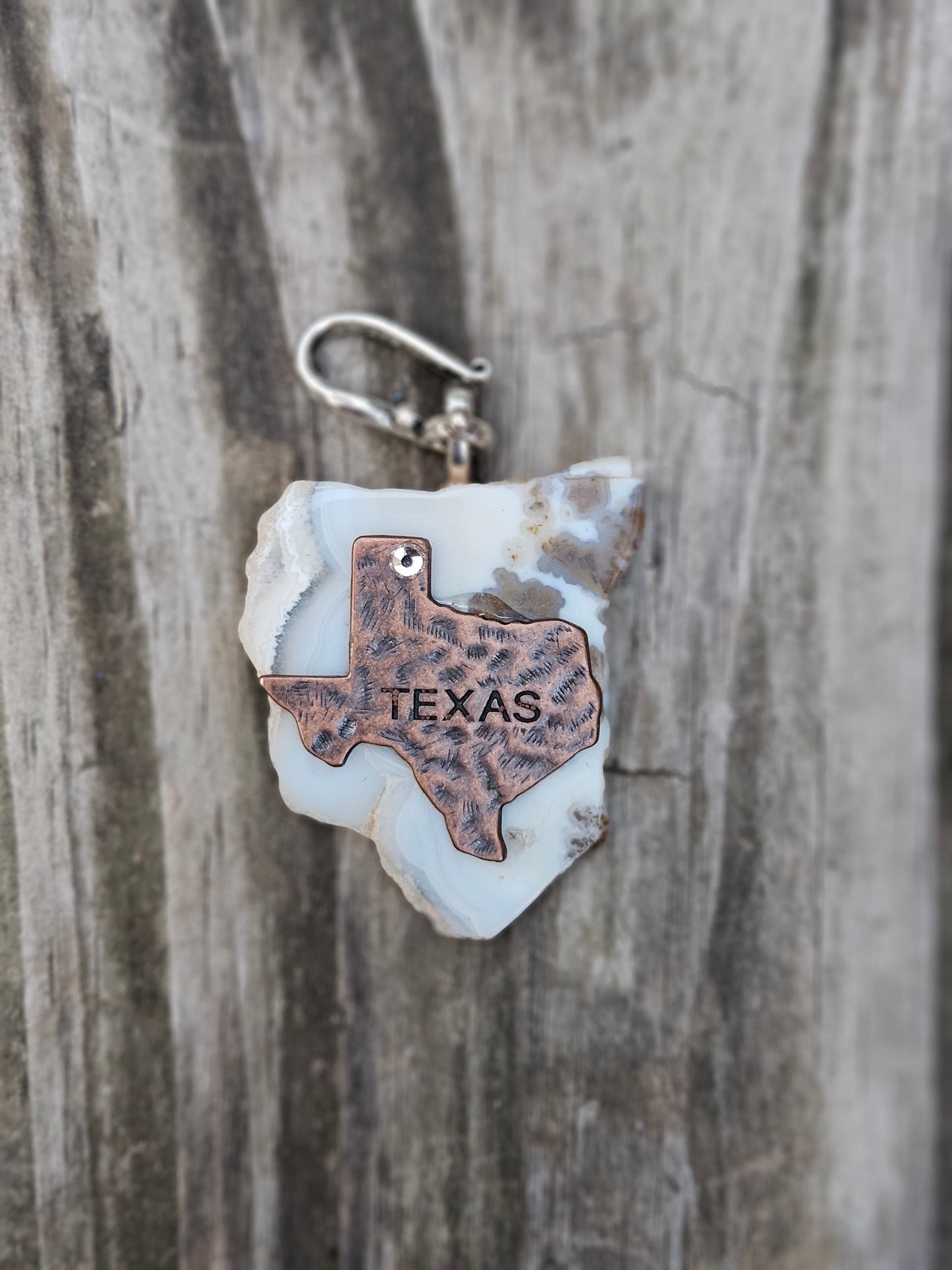 Gray Stone with Texas Pendant