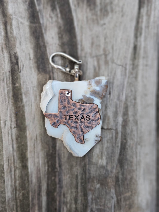 Gray Stone with Texas Pendant