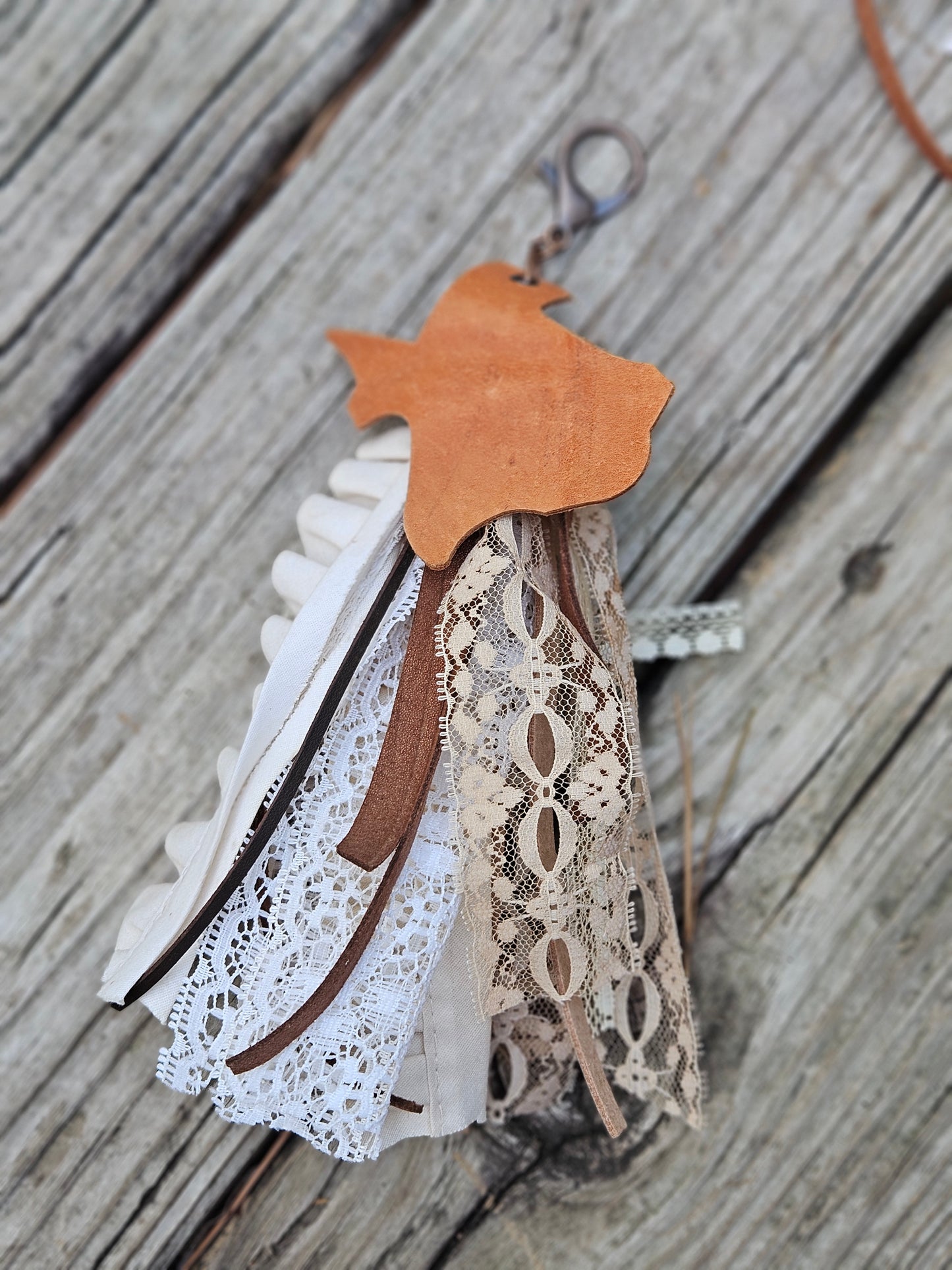 Brown Leather Texas Zipper Pull