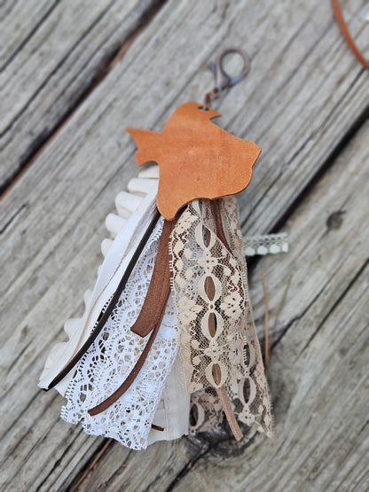 Brown Leather Texas Zipper Pull