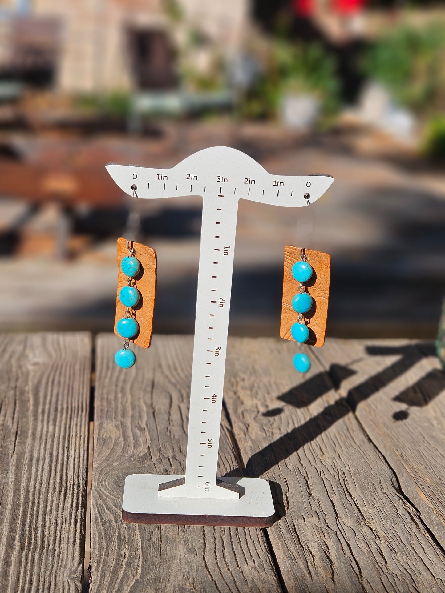 Leather Bar Earrings