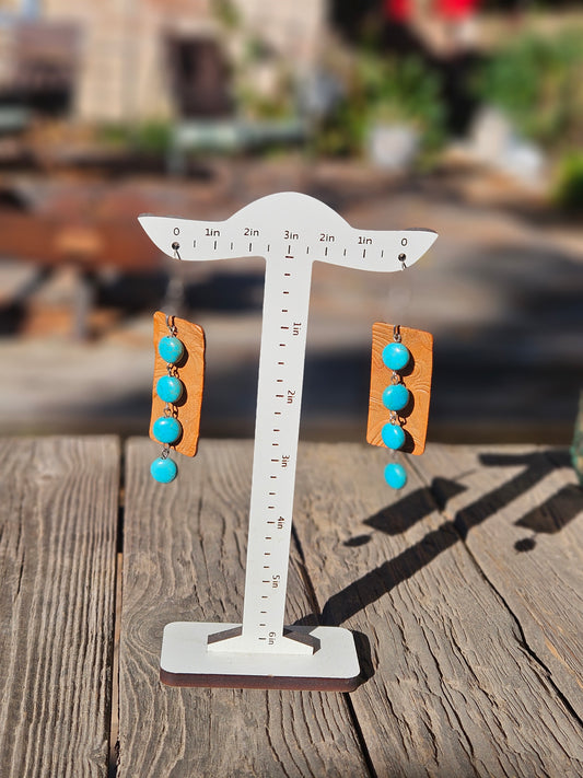 Leather Bar Earrings