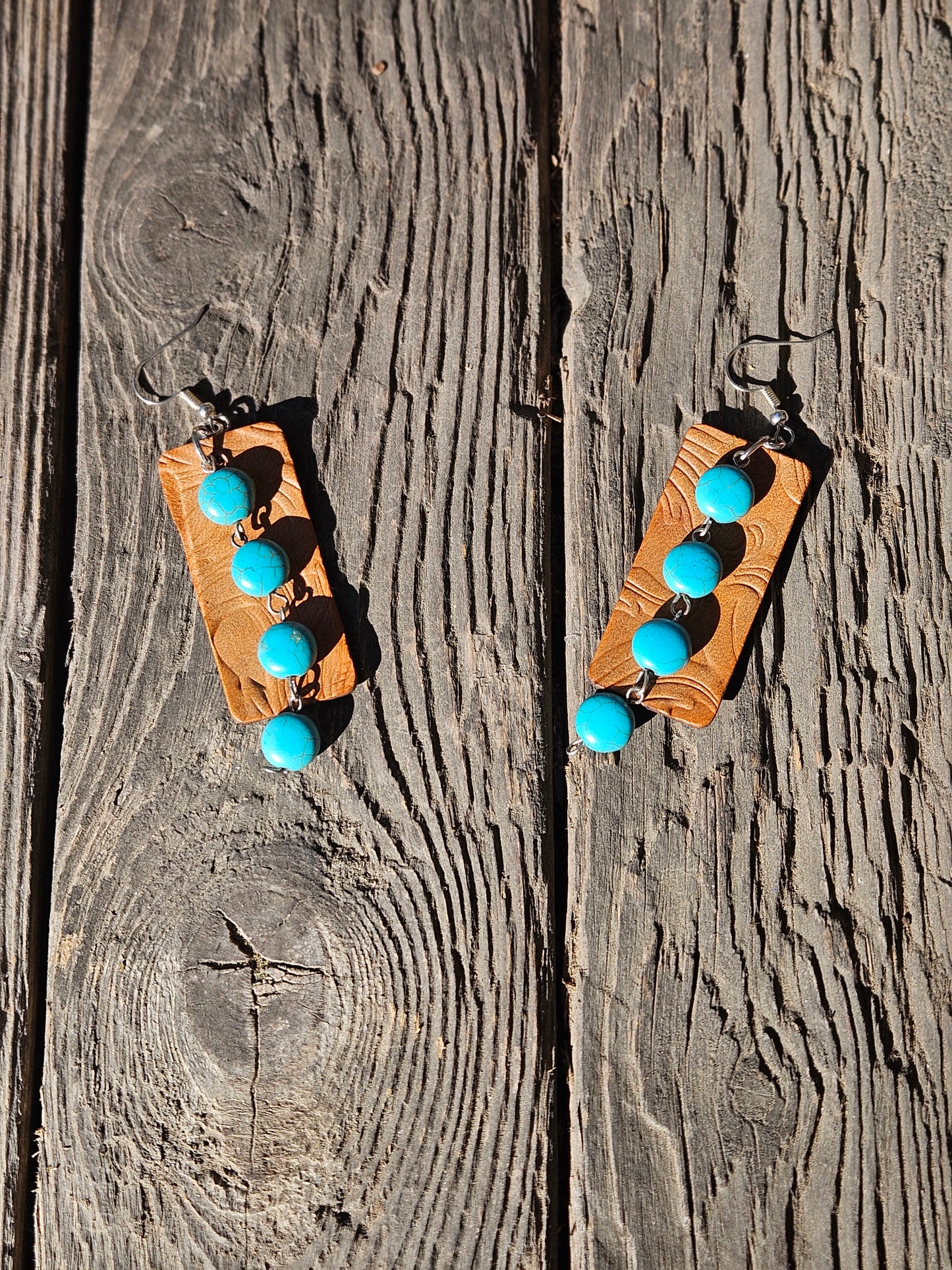 Leather Bar Earrings