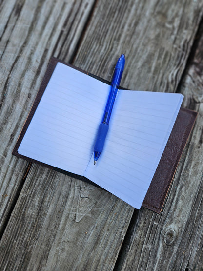 Turquoise Metallic Leather Mini Notebook