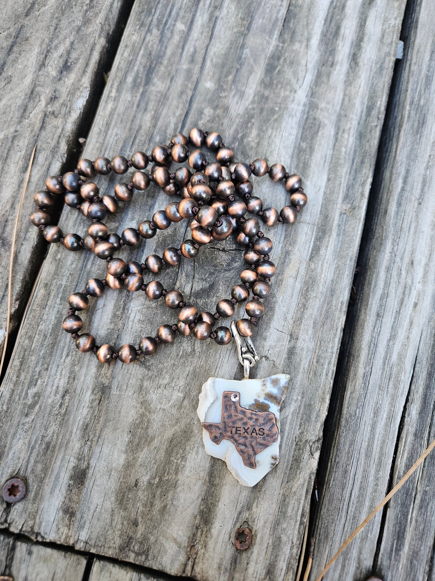 Gray Stone with Texas Pendant