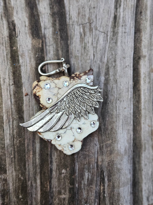 White Angel wing Pendant