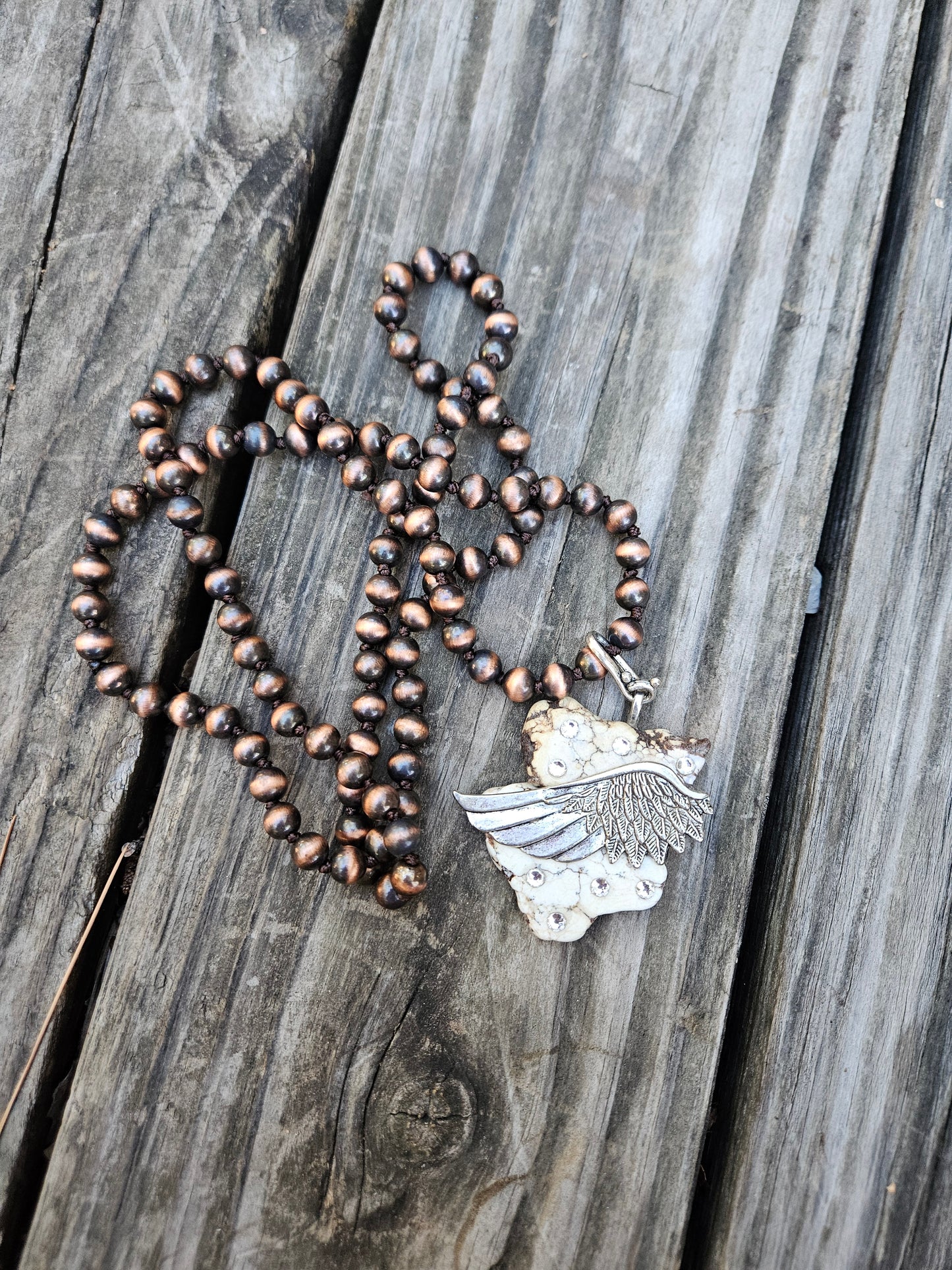 White Angel wing Pendant