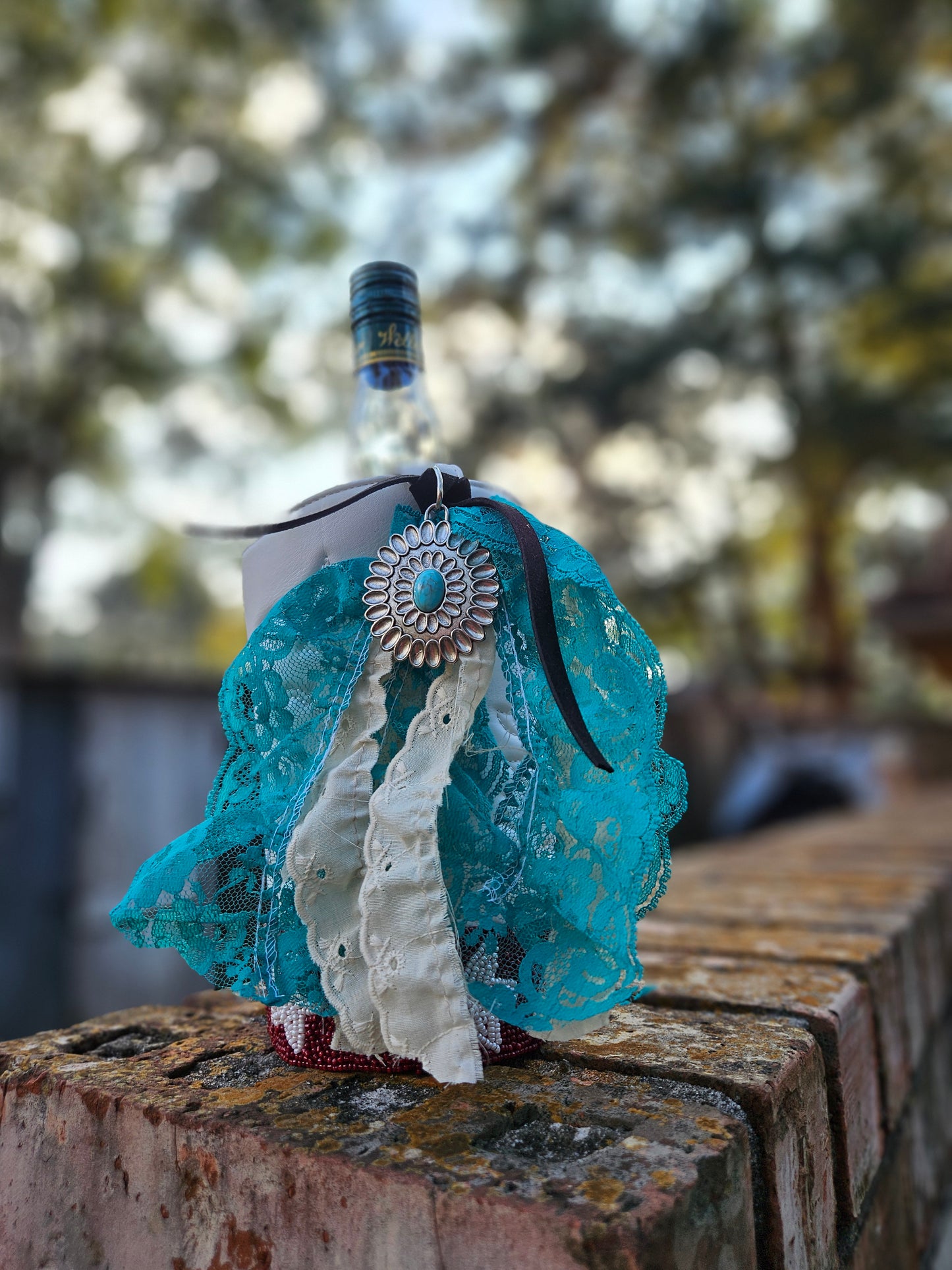 White Boot Bottle Holder