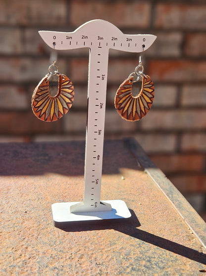 Metallic Gold and Silver Sunburst Earrings
